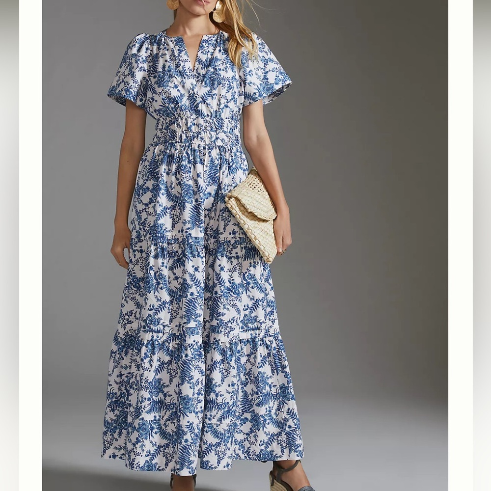 maeve by anthropologie - somerset maxi dress in ivory